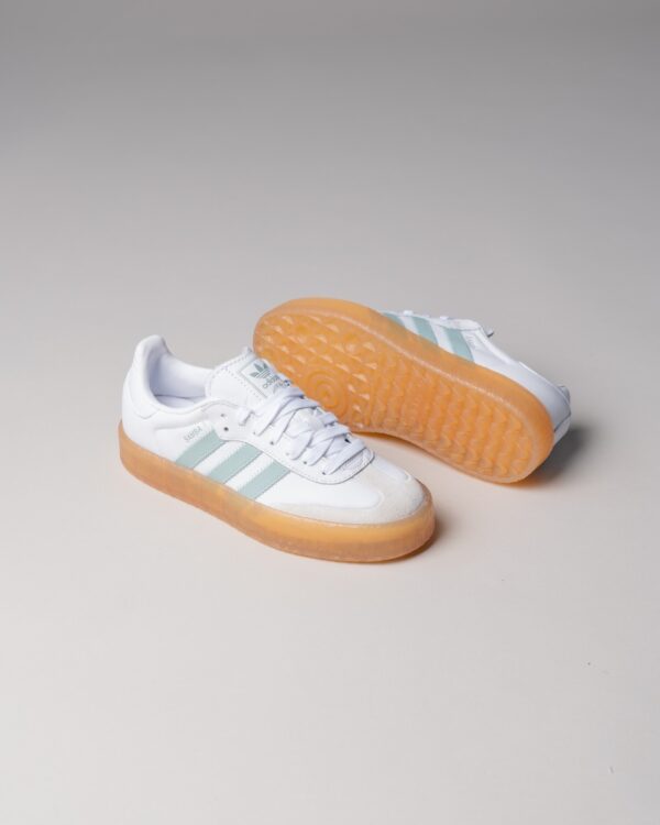 adidas gazelle silver green womens Adidas - Samba LT Sneaker in Semi Blue Burst & Cloud White
