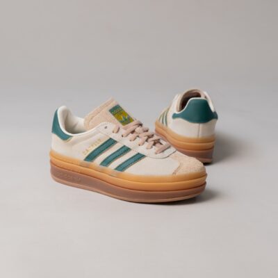 Adidas ORIGINALS GAZELLE BOLD W FEMALE ID7056  BEIGE/VERDE