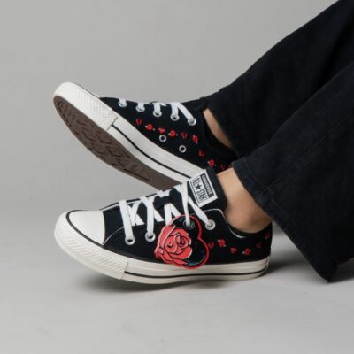 Converse CHUCK TAYLOR ALL STAR A13651C  NEGRO/ROJO