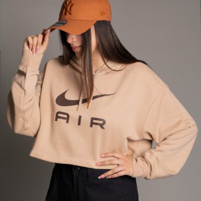 Nike SUDADERO DAMA W NSW AIR FLC OS PO HD FB8649-200  CAFE