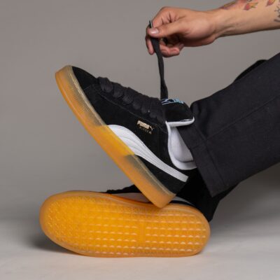 Puma SUEDE XL DARK RISK 401348 01 NEGRO/CANELA