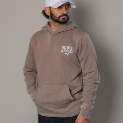 Puma SUDADERO CLASS WASHED HOODIE TR 684641 93 BEIGE/BLANCO