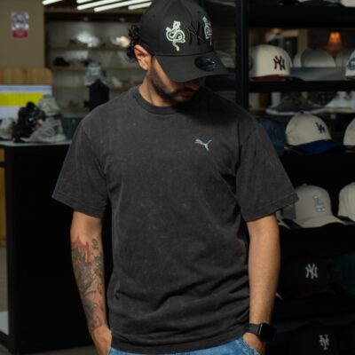 Puma PLAYERA ESS ELEVATED RELAXED WASH TEE 688048 01 NEGRO