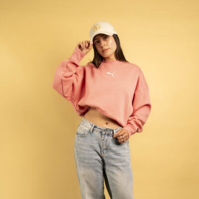Puma Sudadero Ess Elevated Oversize Logo Crew DK W 634578 25