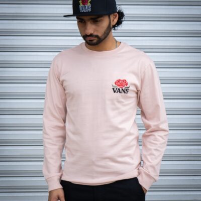 Vans PLAYERA Vans Logo Rose Ls Tee VN0007UYBQL  ROSA